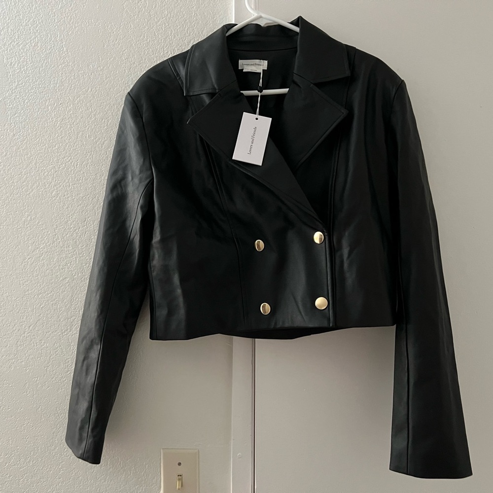 nwt lover + friends robertson leather jacket <3